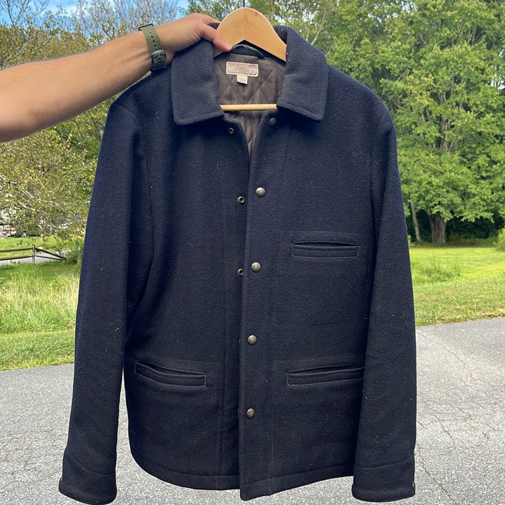Navy wool Wallace and Barnes men’s coat